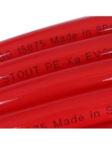 Труба из сшитого полиэтилена STOUT 20х2,0 PE-Xa/EVOH красная (бухта 240 м)