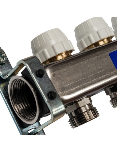 Коллектор STOUT из нержавеющей стали с расходомерами 10 вых.