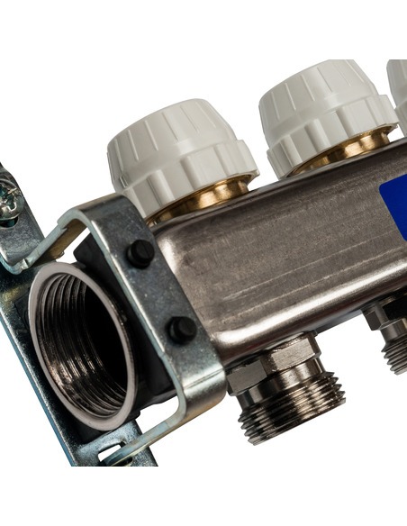 Коллектор STOUT из нержавеющей стали с расходомерами 10 вых.