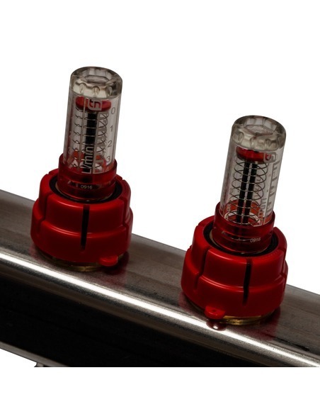 Коллектор STOUT из нержавеющей стали с расходомерами 10 вых.