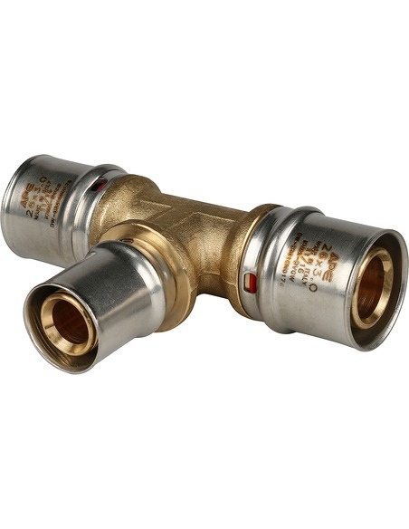 Тройник переходной STOUT 26x20x26 для металлопластиковых труб пресс