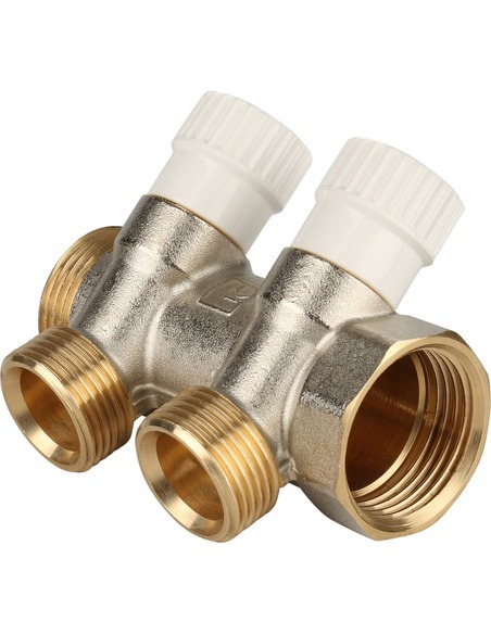 Коллектор распределительный STOUT 1", 2 вых. 3/4" ЕК