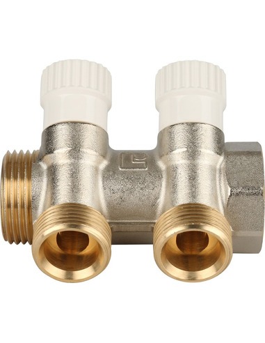 Коллектор распределительный STOUT 1", 2 вых. 3/4" ЕК