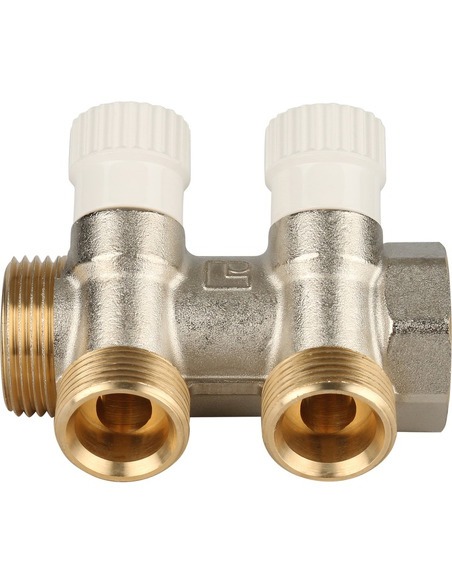 Коллектор распределительный STOUT 1", 2 вых. 3/4" ЕК