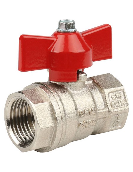 Кран шаровой STOUT стандартнопроходной 1/2" ВР-ВР (бабочка)