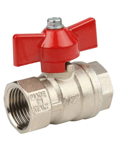 Кран шаровой STOUT стандартнопроходной 1/2" ВР-ВР (бабочка)