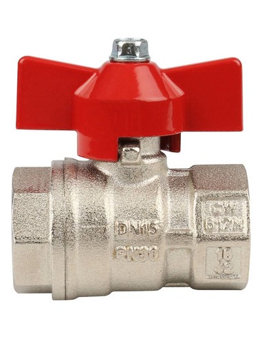 Кран шаровой STOUT стандартнопроходной 1/2" ВР-ВР (бабочка)