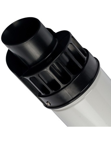 Труба с наконечником STOUT Ø60/100 - 854мм оголовок из пластика конденсац.