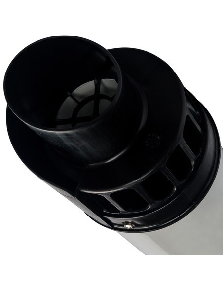 Труба с наконечником STOUT Ø60/100 - 854мм оголовок из пластика конденсац.