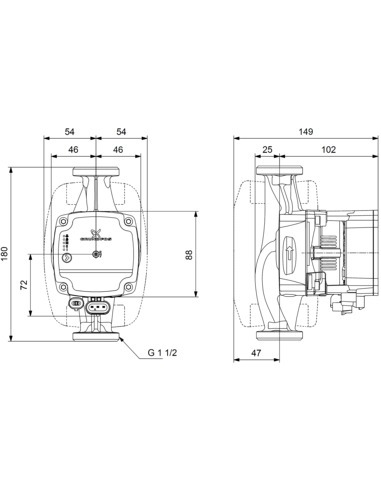 Насос циркуляционный Grundfos ALPHA1 L 25-40 180