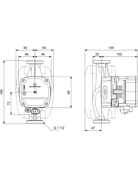 Насос циркуляционный Grundfos ALPHA1 L 25-40 180