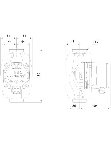 Насос циркуляционный Grundfos ALPHA2 32-40 180