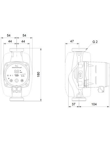 Насос циркуляционный Grundfos ALPHA2 32-80 N 180