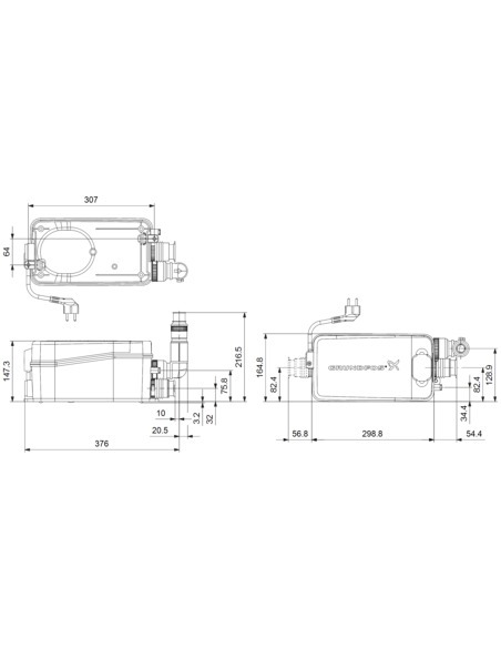 Канализационная установка Grundfos Sololift2 D-2 Канализационная установка Grundfos Sololift2 D-2