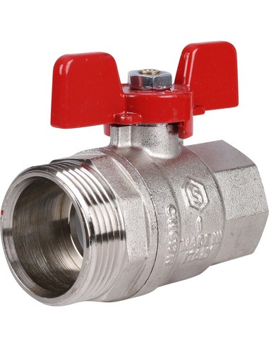 Кран шаровой STOUT полнопроходной 1" со сгоном (EPDM) (бабочка)