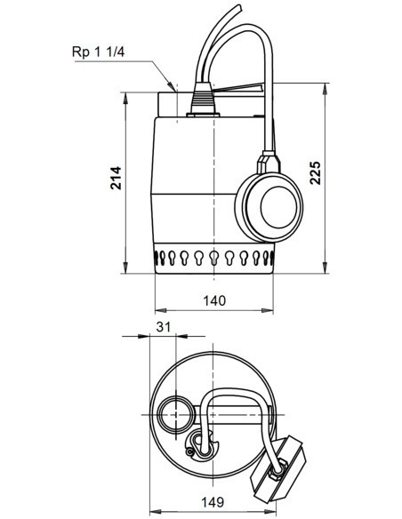 Насос дренажный Grundfos Unilift KP 150 A1 Насос дренажный Grundfos Unilift KP 150 A1