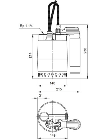 Насос дренажный Grundfos Unilift KP 250 AV1