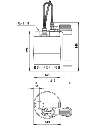 Насос дренажный Grundfos Unilift KP 350 AV1