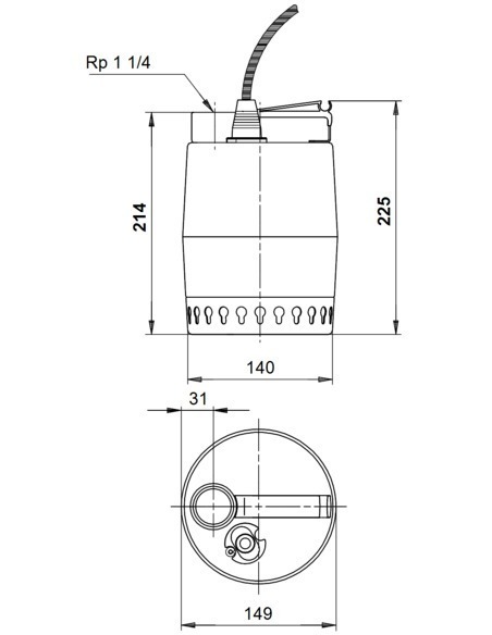 Насос дренажный Grundfos Unilift KP 150 M1 Насос дренажный Grundfos Unilift KP 150 M1