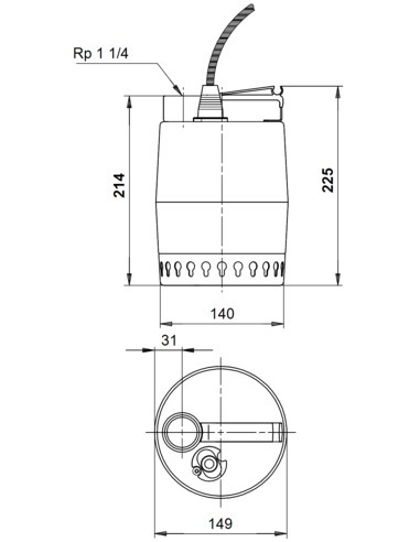 Насос дренажный Grundfos Unilift KP 250 M1