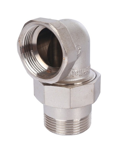 Разъемное соединение "американка" никелированное STOUT 1 1/4" ВР-НР угловое (o-ring)