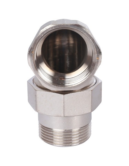 Разъемное соединение "американка" никелированное STOUT 1 1/4" ВР-НР угловое (o-ring)