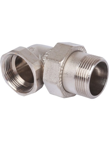 Разъемное соединение "американка" никелированное STOUT 1 1/4" ВР-НР угловое (o-ring)