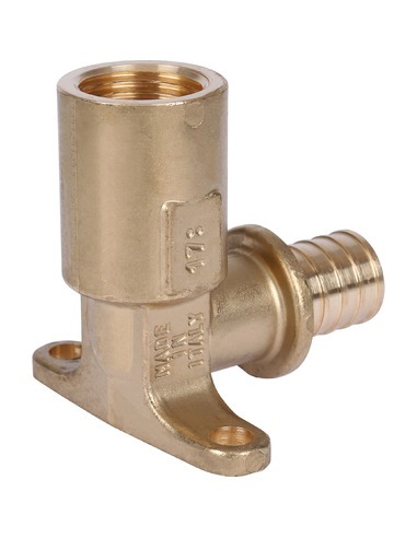 Угольник с креплением STOUT 20x1/2" ВР удлинённый для труб из сшитого полиэтилена