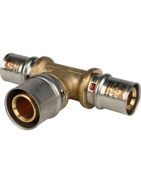 Тройник переходной STOUT 20x26x20 для металлопластиковых труб пресс