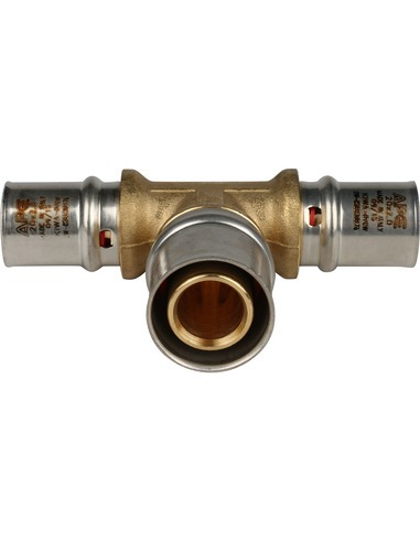 Тройник переходной STOUT 20x26x20 для металлопластиковых труб пресс