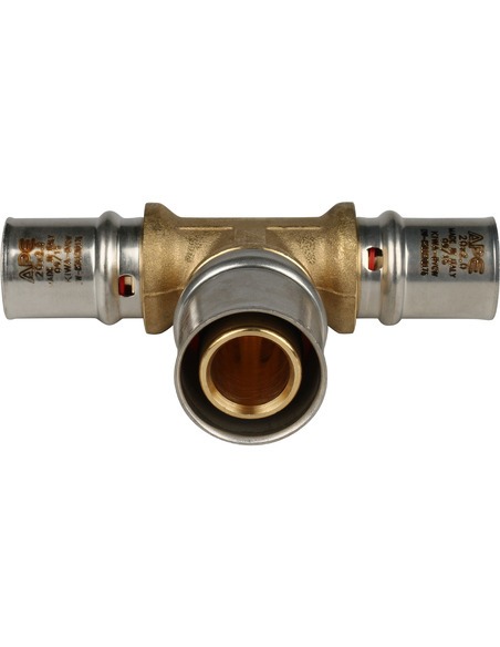 Тройник переходной STOUT 20x26x20 для металлопластиковых труб пресс