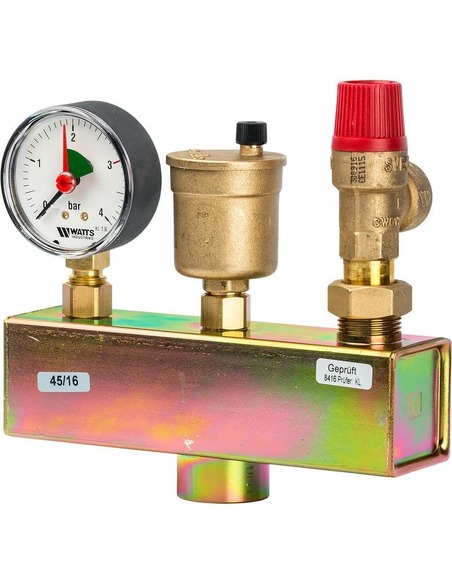 Группа безопасности котла Watts KSG 30/ISO 2, 3bar до 50 кВт в теплоизоляции