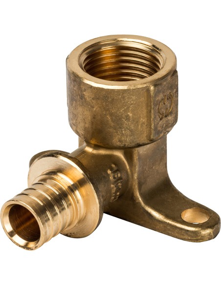 Угольник с креплением STOUT 16x1/2" ВР для труб из сшитого полиэтилена