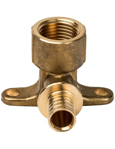 Угольник с креплением STOUT 16x1/2" ВР для труб из сшитого полиэтилена