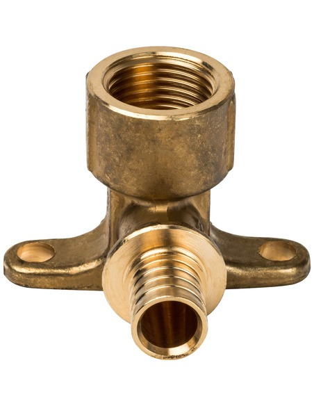 Угольник с креплением STOUT 16x1/2" ВР для труб из сшитого полиэтилена