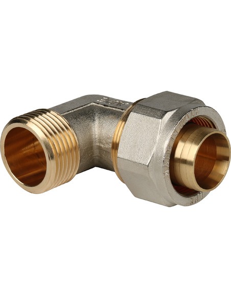 Угольник STOUT 32x1" НР для металлопластиковых труб обжим