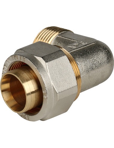 Угольник STOUT 32x1" НР для металлопластиковых труб обжим