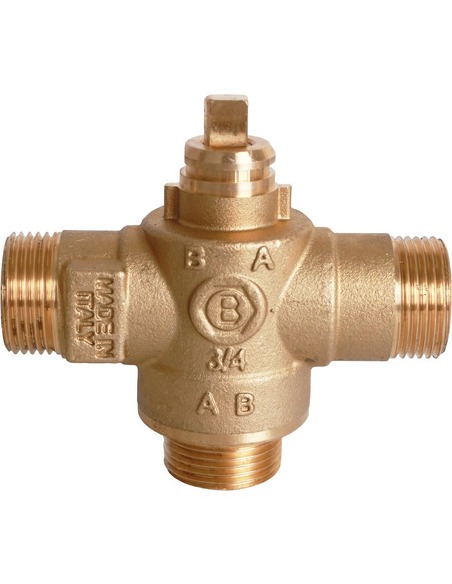 Клапан трехходовой зональный STOUT 3/4" НР с сервоприводом 230V, Kvs 8