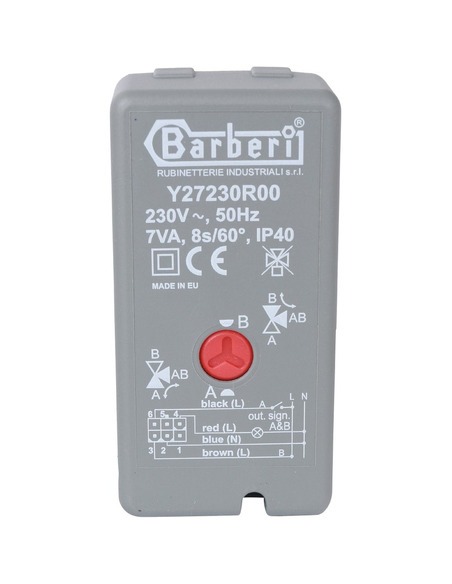 Клапан трехходовой зональный STOUT 3/4" НР с сервоприводом 230V, Kvs 8