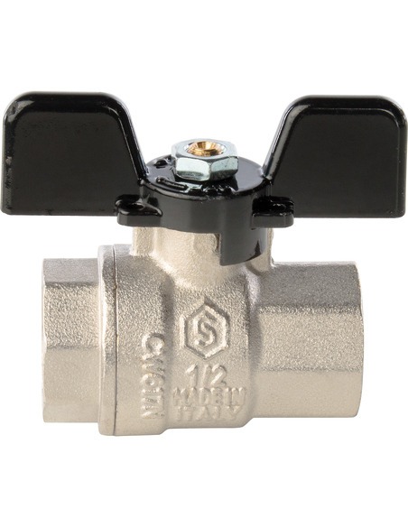 Кран шаровой STOUT полнопроходной 1/2" ВР-ВР (бабочка)