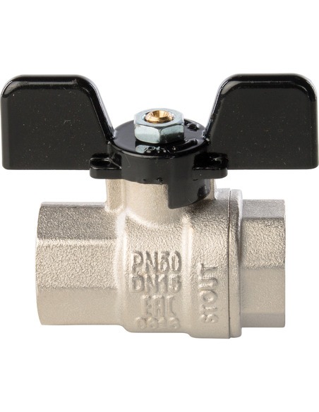 Кран шаровой STOUT полнопроходной 1/2" ВР-ВР (бабочка)