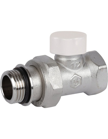 Клапан запорно-балансировочный STOUT 1/2" прямой с дополнительным уплотнением