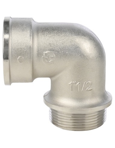 Угольник с упором никелированный STOUT 1 1/2" ВР-НР