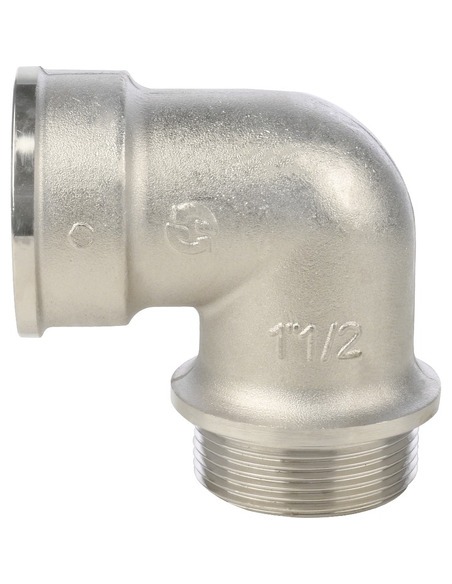 Угольник с упором никелированный STOUT 1 1/2" ВР-НР