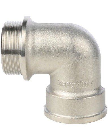 Угольник с упором никелированный STOUT 1 1/2" ВР-НР