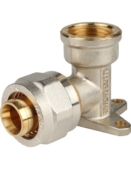 Угольник с креплением STOUT 20x1/2" ВР для металлопластиковых труб обжим