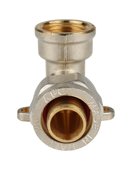 Угольник с креплением STOUT 20x1/2" ВР для металлопластиковых труб обжим