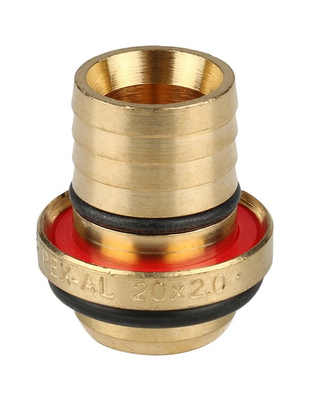 Угольник с креплением STOUT 20x1/2" ВР для металлопластиковых труб обжим