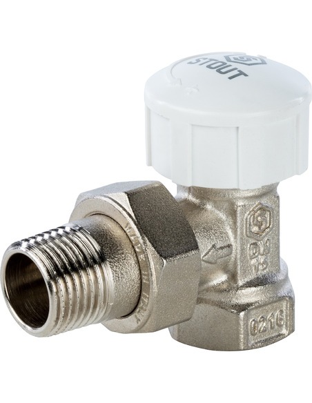 Клапан термостатический STOUT 1/2" угловой