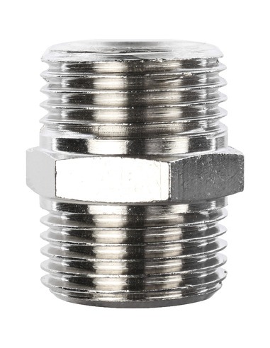 Ниппель никелированный STOUT 3/8" НР